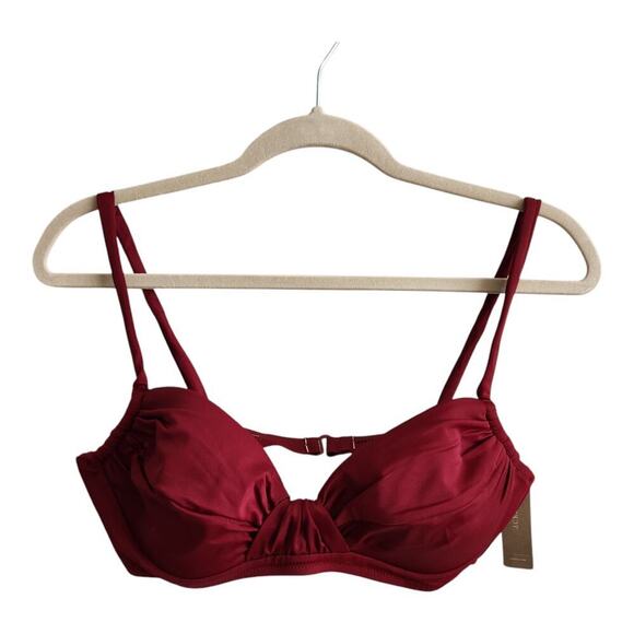 J. Crew Ruched‎ Swim Bikini Top Size Medium - Picture 1 of 8